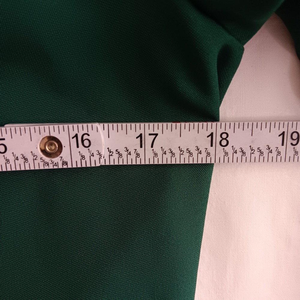 Careerlook Blouse Women Medium Green Excellent Vintage Tie Neck Button Up Top - Picture 8 of 9